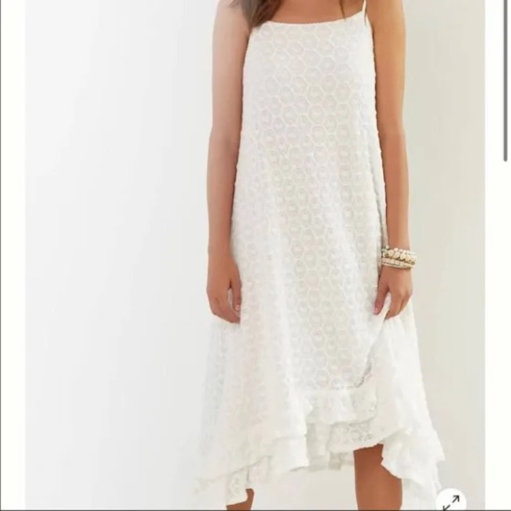 Anthropologie white lace dress, 361